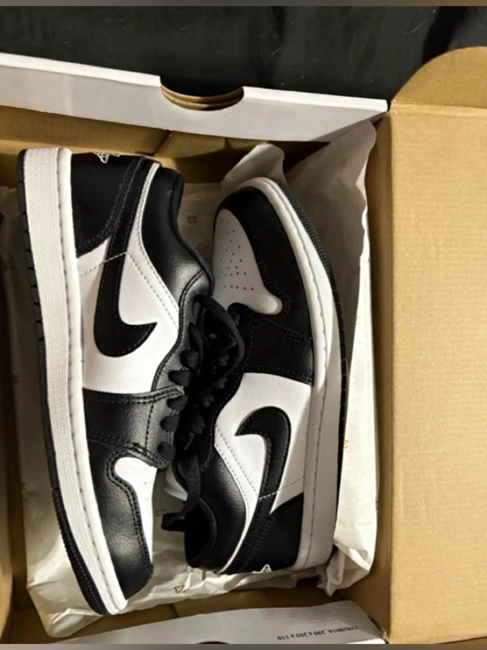 Jordan Black and White Low Top Sneakers